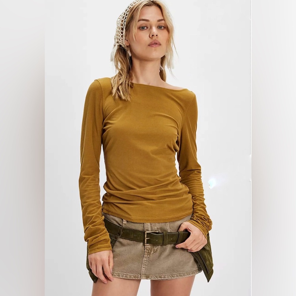 Free People Riley Tee in Tobacco NWT‎ size XS